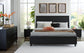 Danziar King Panel Bed with Mirrored Dresser and 2 Nightstands