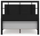 Covetown Queen Panel Bed with Mirrored Dresser, Chest and 2 Nightstands