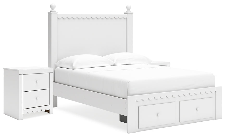 Mollviney Full Panel Storage Bed with 2 Nightstands