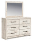 Lawroy Queen Panel Storage Bed with Mirrored Dresser