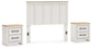 Linnocreek Full Panel Headboard with 2 Nightstands