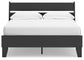 Socalle Full Panel Platform Bed with 2 Nightstands