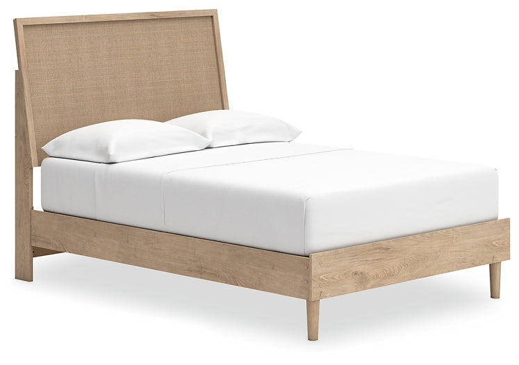 Cielden Full Panel Bed with 2 Nightstands