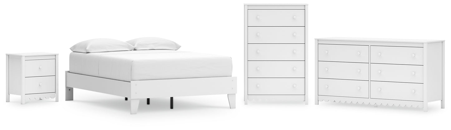 Hallityn Full Platform Bed with Dresser and Nightstand