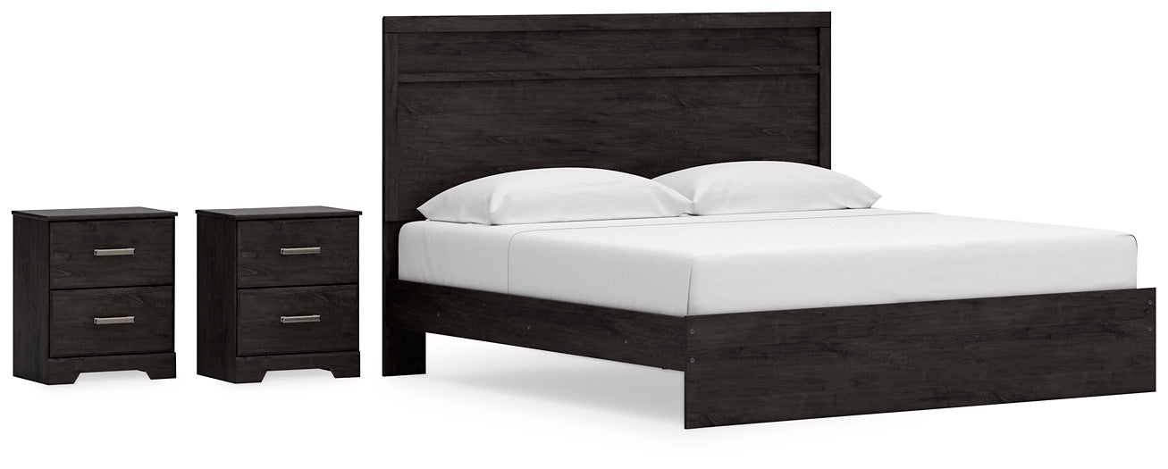 Belachime King Panel Bed with Dresser and 2 Nightstands