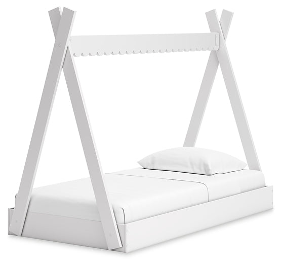 Hallityn Twin Tent Bed with Nightstand