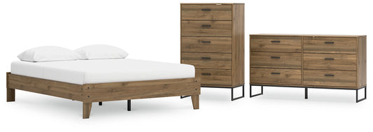 Deanlow Queen Platform Bed with Dresser and Chest