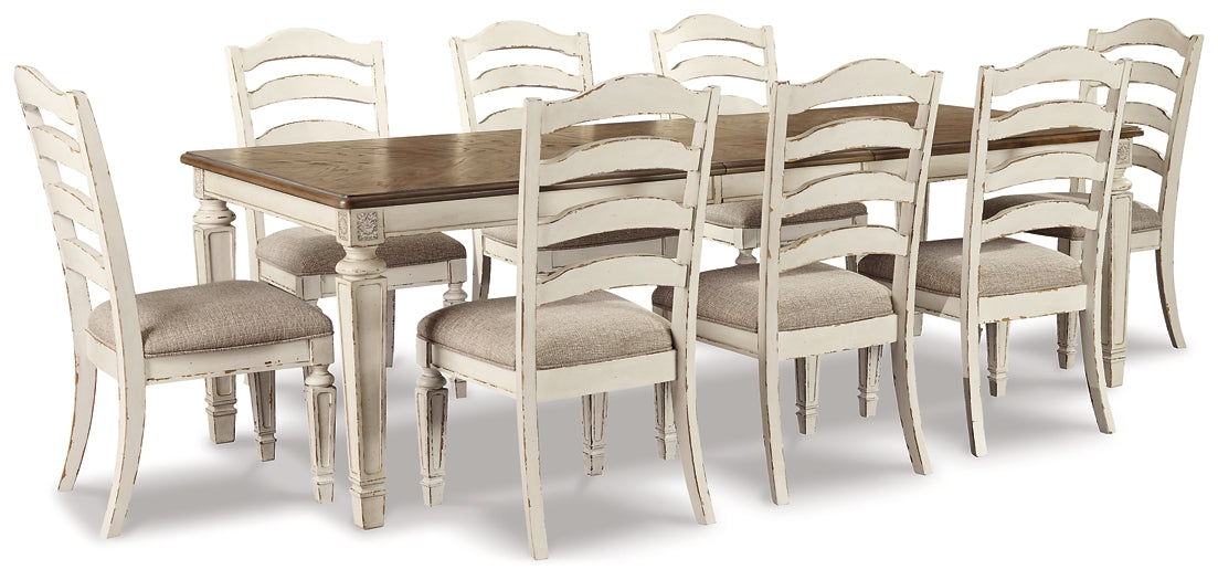 Realyn Dining Table and 8 Chairs