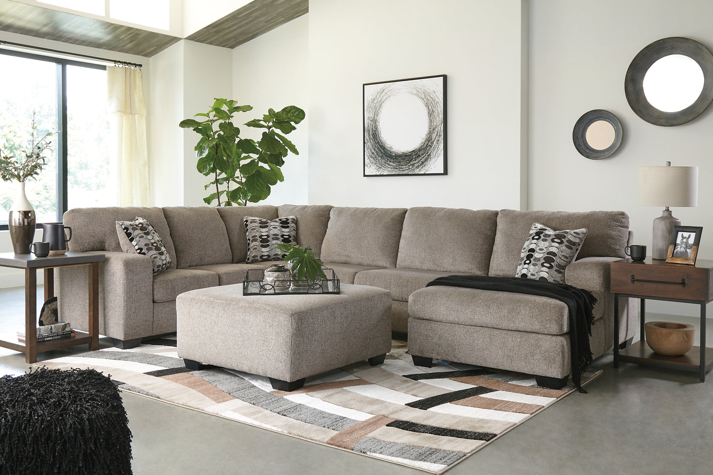 Ballinasloe 3-Piece Sectional with Ottoman