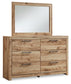 Hyanna Queen Panel Bed with Mirrored Dresser, Chest and Nightstand