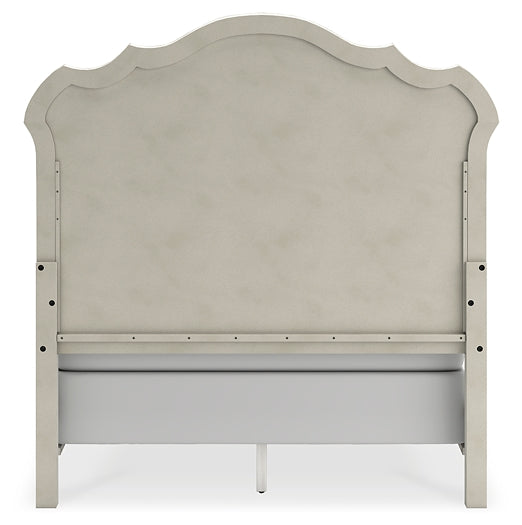 Arlendyne Queen Upholstered Bed with Mirrored Dresser, Chest and Nightstand